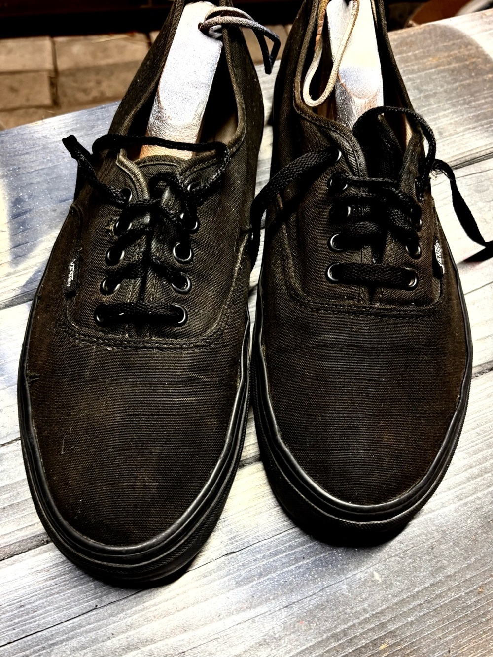Black Vans Authentic Canvas Sneakers
Size US 12 good condition